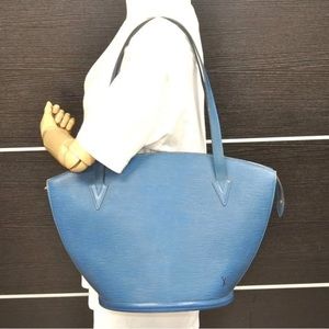 Auth Louis Vuitton Epi Saint Jacques Shopping Shoulder Bag Blue M52265 LV 0059D